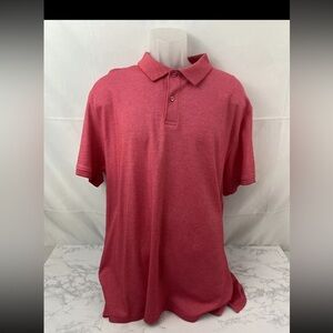 Members Mark Mens XL Red Short Sleeve Collared Cotton Pullover Polo T Shirt W​​​
